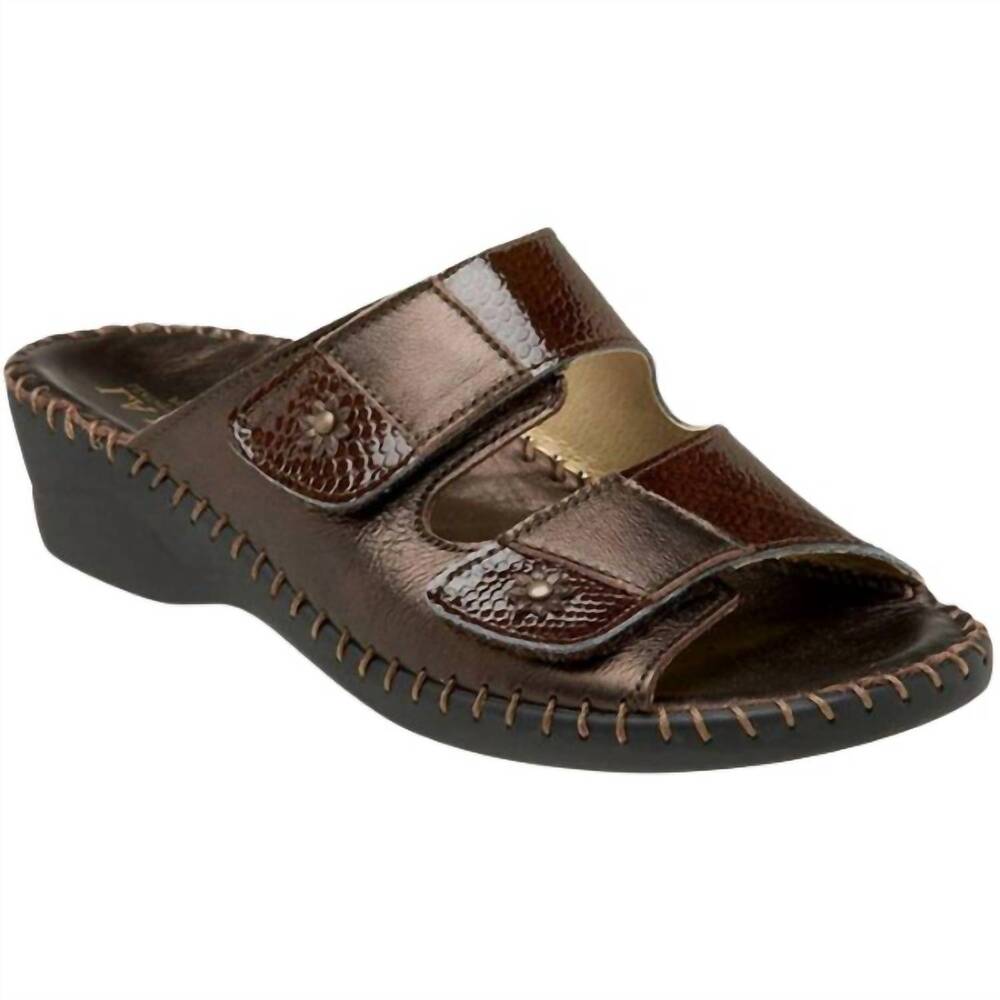 NEW LAPLUME women's jessica arch support sandals in drk brown